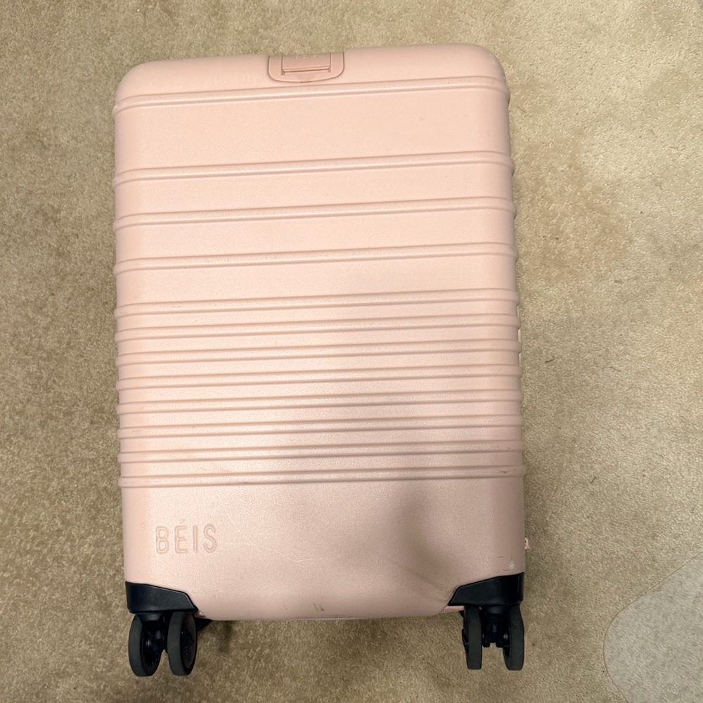 BEIS Pink Carry On Hardshell Suitcase